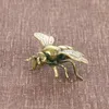 Solid mosiężne owady figurki pszczół miodne miniatury herbata pet zabawne chrząszcz rzemieślniczy Kolekcja Kolekcja Małe ozdoby dekoracje domowe 240416