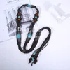 Ceinture ethnique pour femmes tissées Hanfu CELaire en acrylique Turquoise Woven Tail Chain pour femmes