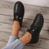 Casual Shoes 2024 Sneakers Women Lace Up Leather Women's Comfortable Hand Sewing Thread Mom Zapatillas De Mujer