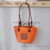 حقائب Luojias New Straw Woven Bag Crossbody سعة كبيرة كتف منسوجة حقيبة حقيبة حقيبة شاطئية على شاطئ البحر T240416