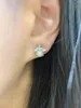 Boucles d'oreilles mignonnes mignons romantiques d'eau douce et de boucles d'oreille de perle avec un insecte abeille de zircon cube petite taille fille mode fille