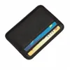 Echte lederen kaarthouder Slim Busin Card ID Holder creditcard credit case dunne kleine portemonnee voor mannen kaarthoudersticker zwart 05n8#