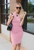 Original Womens Casual Dress Summer Fashion explosion Designer Triangle knitted cotton sleeveless sexy dress Stretch tight mini dress