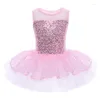 Girl Dresses Sequins Kids Ball Gown Dress Christmas Gift Party Fancy Costume Cosplay Tutu Leotard Girls Ballet Flower Dancewear Clothes