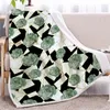 Dekens zegene sappige donzige deken geometrisch bed wit zwart marmeren pluche pluche bodems botanische moderne gewoonte