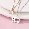 Подвесные ожерелья милый и модный слон с двойной цепной металлической горшкой женский сладкий мульти цветный ожерелье День Матери Подарочные украшения