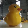 6MH (20ft) med fläkt Big uppblåsbar gummi anka Ballong Giant Yellow Ducks Luftförseglad tecknadsmodell för marknadsföring