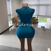 Aso EBI Contrast Diamond Prom Dress Baddies Mini Short Short Dress Black Girls Black Girls Rhinestone Cocktail Abito da cocktail formale 2024 Compleanno per feste di ritorno a casa