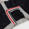 Wysokiej jakości jesień zima nowe TB Home Classic Four Bar Wygodny sweter prosty i ciepły wszechstronny swetra w dekolcie