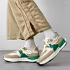 Lässige Schuhe Leder Männer Kausale Frühlings Sommer-Männer-Plattform laufen Sneakers Lac-up Flats atmungsaktiv im Freien Sapato Maskulino