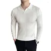 Pulls à tricots pour hommes Pull de tricot de haute qualité Colde à manches longues pour hommes coréens vêtements de luxe slim.