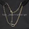 Chaînes de collier de diamant premium Designer Bijoux Pendant Choker Femmes Design Lettre de marque Pendants 18K Gol