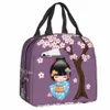 japanese Geisha Insulated Lunch Bags for Work School Geiko Geigi Portable Thermal Cooler Bento Box Women Children j6dk#