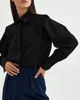 Women's Blouses Office Lady Long Sleeve vrouwen katoen wit shirt Korea stijl button up dames blouse 2024 zomer vrouwelijke tuniek tops