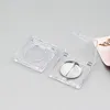 Opslagflessen mini vierkante oogschaduwpoeder kast met heldere capaluminium plaat plastic doe -het -zelf blush container make -upgereedschap