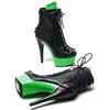 Dance Shoes Auman Ale 15CM/6inches PU Upper Sexy Exotic High Heel Platform Party Women Ankle Boots Pole 010