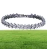 18K White Gold Plated Zirconia Tennis Bracelet Diamond Manth Chain For Men Women Heart Love Crystal Bracelets Bangle Lover Gift Val4605992