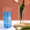 Vasen Glasähnliche Acrylvase elegante Blume für Home Office Decor Modern Esstisch Herzstück Desktop Dekoration