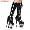 Dance Shoes The Women's With A Style Of 20cm Spray Are Worn On Knee Boots High Spring Sexy Round Head And Dancing