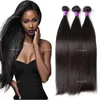 Mink Brésilien Vierge droite tisse 100 g / pc 3pcs / lot Double trétages Natural Noir Couleur Human Remy Hair Extensions