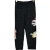 Women's Pants & Capris designer 2024 Early Spring New Nanyou Cha Small Fragrant Wind Contrast Heavy Industry Feather Tassel Colorful Sequin Knitted for Women S144