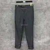 Uomini a coltivazione di marca pantaloni di lana casual pantaloni da uomo Black Spring Autumn Formale pantaloni