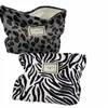 corduroy Retro Leopard Print Cosmetic Bag Women Travel Cosmetic Pouch Beauty Storage Cases Make Up Organizer Clutch Bag W Bag G90x#