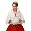 Faux Fur Wedding Bolero Bride Jacket Shawl Wrap Krap K9P0#