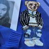 Ralp Laurens Polo Designer Knitwear RL Top Quality Luxury Fashion Womens Embroidery Blue Cotton Loose Casual Long Sleeve Comfortable Little Bear Sweater Unisex