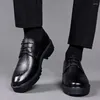 Chaussures habillées talon caché 8/10 cm de vache en cuir hommes de bureau de bureau d'ascenseur marque homme entreprise oxfords chaussures de chaussée sneakers