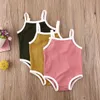 Meninas infantis garotas fofas cor sólida cor de banho de maiô de uma peça de roupa infantil com roupas de banho sem mangas, roupas de banho de banheira 240416