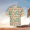 Mäns casual skjortor cheetah 3d tryck Hawaiian skjorta perfekta presentidéer för älskande mode kort ärm lapel knapp bekväm