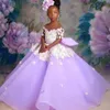 Princesse mignonne lilas de couvre transparent robes de fille de fleur robe de bal de ballon tulle lilttle kid anniversaire concours de marins BC15050 2024