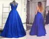 2017 2018 Ida Royal Blue Prom Kleider Spaghetti -Gurte öffnen Rücken Back Real Special Event Evening Kleid 1187695