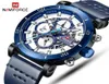 Naviforce Mens Sports Uhren Männer Top Marke Luxusleder Quarz Date Uhr Male Armee Militär wasserdichte Handgelenk Uhr Y1425288