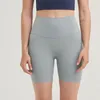 L-934 Yoga shorts för kvinnor, europeiska och amerikanska höga midja persika höftlyftande sport shorts fitness byxor tre fjärdedelar uppgraderade yogabyxor