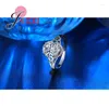 Ringos de cluster Promoção Wedding Silver Ring Love Crystal Party for Women Women Wholesale Gift Fashion Jewelry Acessórios