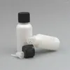 Storage Bottles 30 ML 100PCS Round Pearl White Glass Dropper Bottle With Inner Plug Perfume Cosmetic Oil