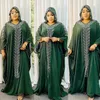 Ethnic Clothing African Luxury Traditional Dresses For Women Elegant Diamonds Turkey Party Long Dress Ramadan Abaya Dubai Muslim Robes