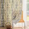 Curtain 1PC Chinese Blue And White Porcelain Printed Curtains For Living Room Luxury Window Drape Semi-Shading Custom #E