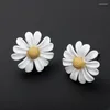 Stud Earrings Elegant Daisy Flower For Women Fashion Simple Style Sunflower Piercing Statement Party Jewelry Brincos