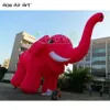 Longueur de 8 m (26 pieds) avec ventilateur bon vendeur gonflable Red Elephant Air Blown Animal Ballon for Outdoor Advertising Exhibition