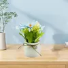 Fleurs décoratives Bureau des plantes en pot décoration élégante artificielle pour la maison une fausse chambre à fleurs réaliste