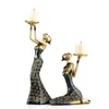 Candle Holders Nordic Romantic Golden Candlestick Table Retro Light Luxury Household Candlelight Dinner Decoration