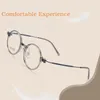 Lunettes de soleil Frames Yimaruili Ultra-Light Small Face Face Pure Titanium Retro Round Round Prescription Optical Prescription Cédormons Hommes et femmes