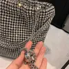 Tam elmas tote çanta moda kadın omuz çantası elmas kontrol gümüş donanım metal cc toka lüks çanta crossbody çanta altı torba makyaj çantası moda çantaları 19cm