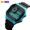 Zegarek skmei 1299 alarm Mężczyzna cyfrowy zegarek reloj hombre sport sport mody mody pu pasek wielofunkcyjny Wodoodporne zegarki