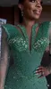 Abiti da festa in perline verde ballo di sirena per donne africane Crystal in perline di lusso Aso EBI Occasionali abiti da matrimonio Abito per matrimoni