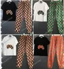 Европа женские спортивные костюмы Дизайнер роскошный спортивный костюм футболка женская повседневная уличная одежда для животных при печати рубашка эластичная талия микс цвет