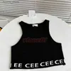 Tanks pour femmes Camis Tabring pour femmes Camis Designers en tricot Pullaires T-shirts Designer Lettre rayée Tops sans manches tricots Fashion Style Ladies Tees SIZ